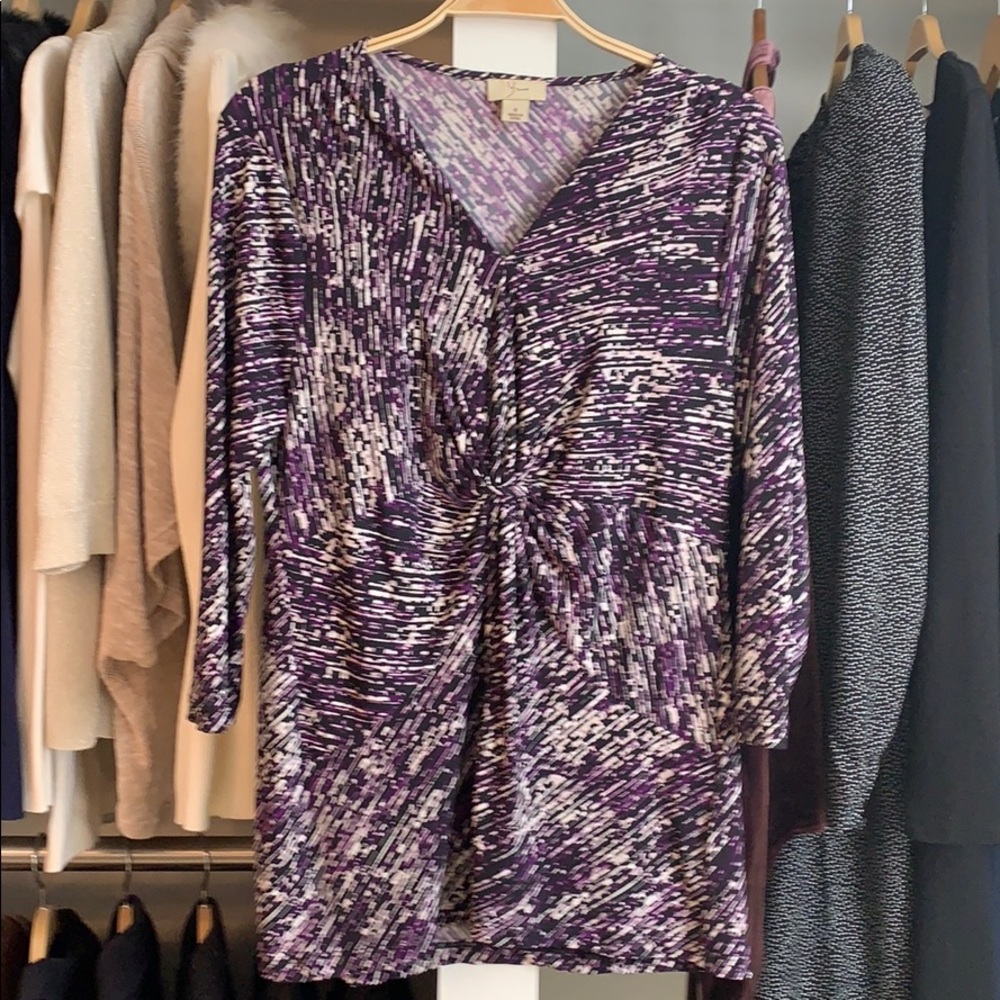V-Neck Long Sleeve Blouse SZ S